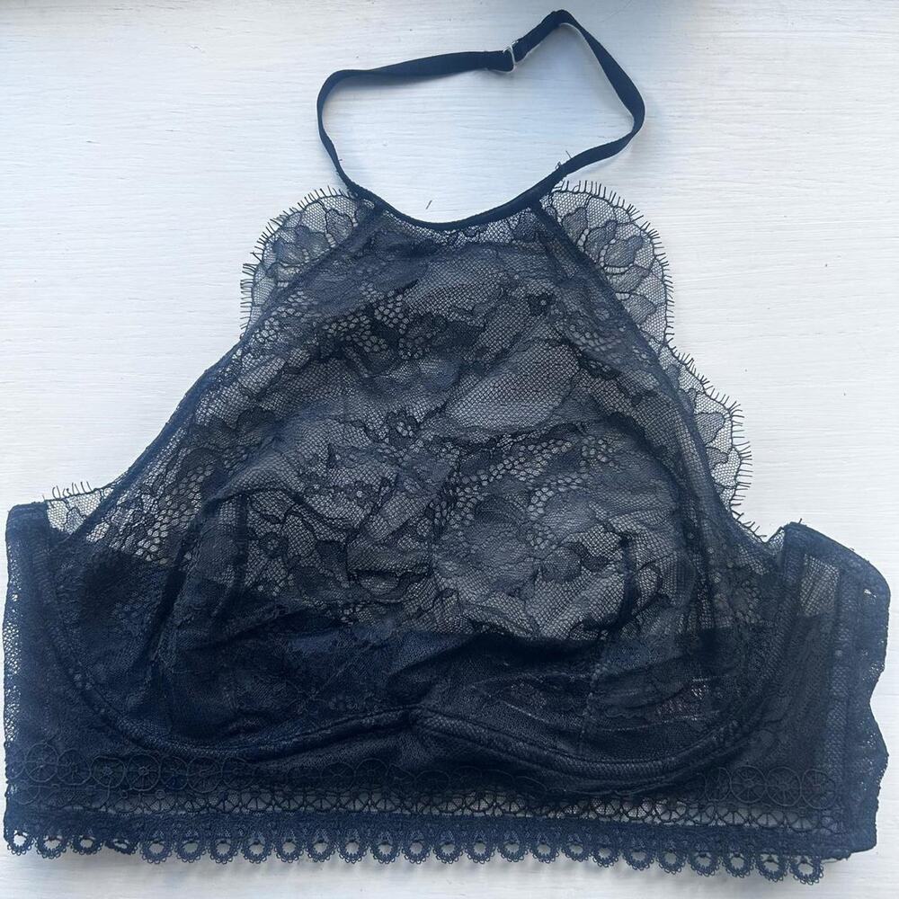 Victoria secret 38c‎ black Lace Sexy Bralette adjustable straps